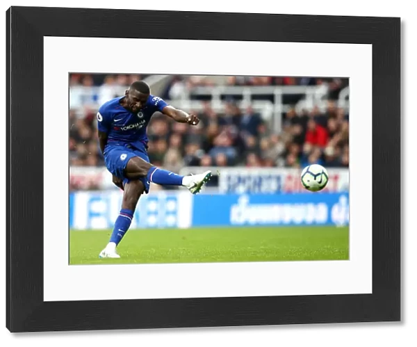 Antonio Ruediger Shoots for Chelsea Against Newcastle United in Premier League