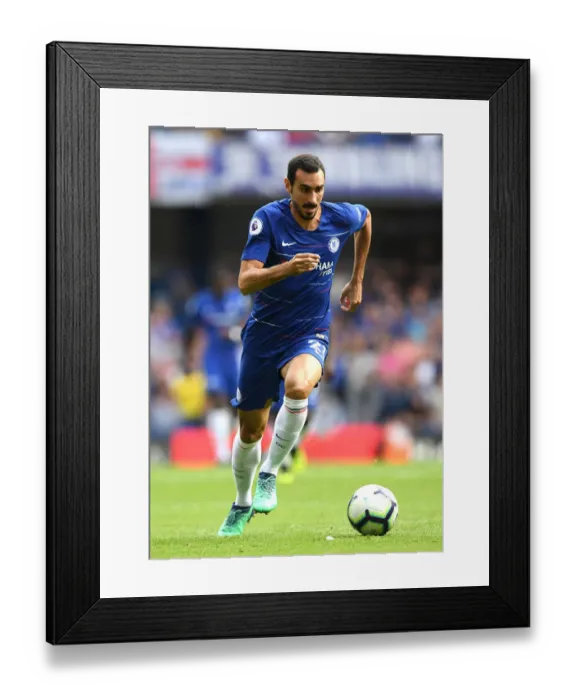 Framed Print : Zappacosta Charges Forward: Chelsea vs. Cardiff in Premier League Action