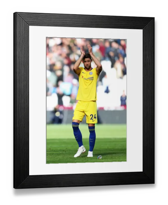 Framed Print : Chelsea's Gary Cahill Applauding Fans after West Ham Victory Framed Print : Chelsea's Gary Cahill Applauding Fans after West Ham Victory
