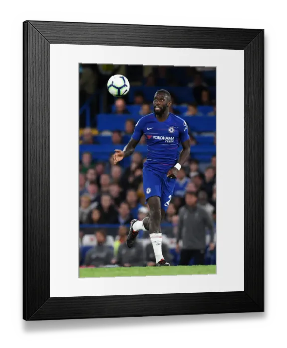 Framed Print : Chelsea vs Liverpool: Antonio Ruediger's Intense Battle at Stamford Bridge - Premier League Showdown