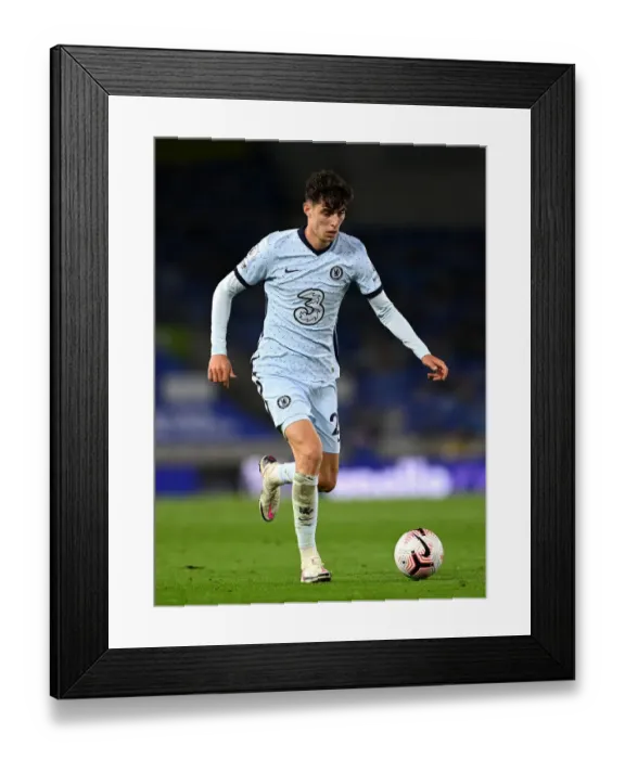 Framed Print : Kai Havertz in Action: Chelsea vs. Brighton & Hove Albion, Premier League