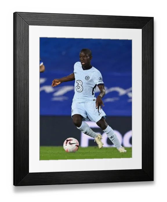 Framed Print : N'Golo Kante in Action: Chelsea vs. Brighton & Hove Albion, Premier League