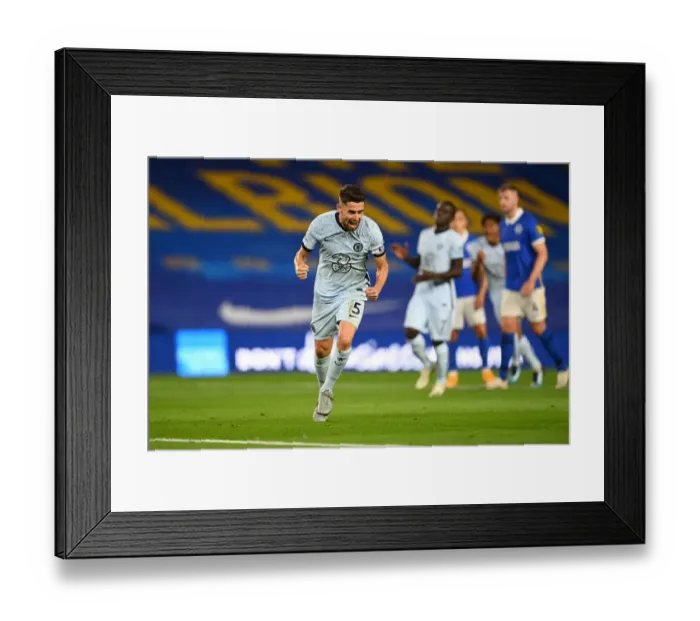 Framed Print : Jorginho Scores First Goal: Chelsea's Victory at Brighton & Hove Albion (Premier League, 2020) Framed Print : Jorginho Scores First Goal: Chelsea's Victory at Brighton & Hove Albion (Premier League, 2020)