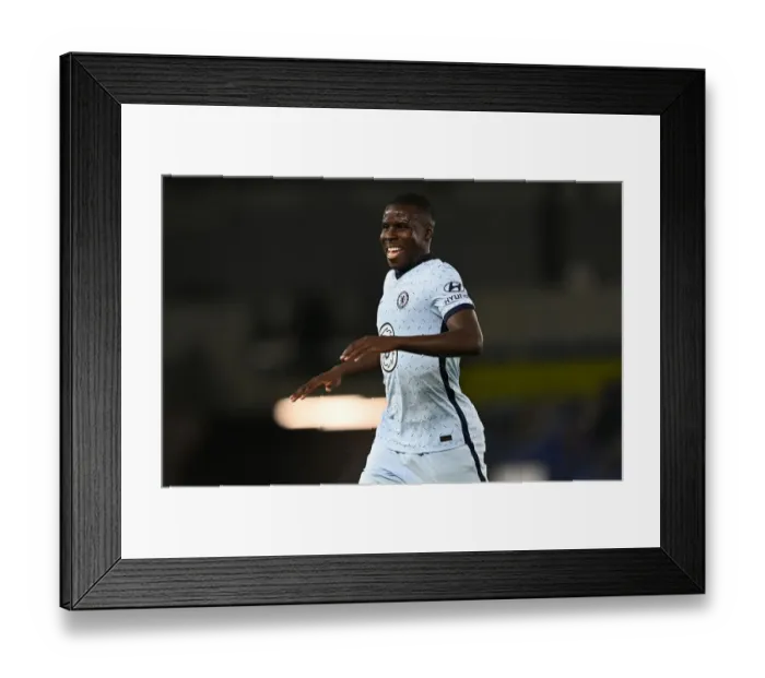Framed Print : Chelsea's Kurt Zouma Scores Third Goal in Win Against Brighton & Hove Albion Framed Print : Chelsea's Kurt Zouma Scores Third Goal in Win Against Brighton & Hove Albion