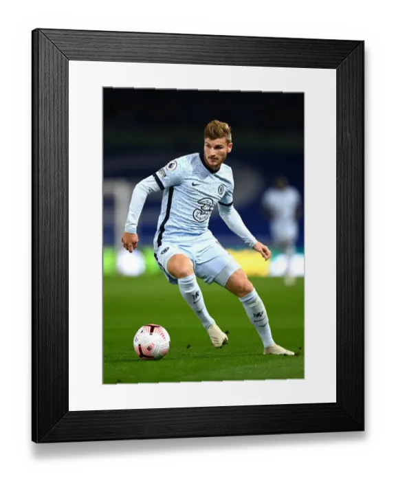 Framed Print : Timo Werner in Action: Chelsea vs. Brighton & Hove Albion, Premier League Framed Print : Timo Werner in Action: Chelsea vs. Brighton & Hove Albion, Premier League