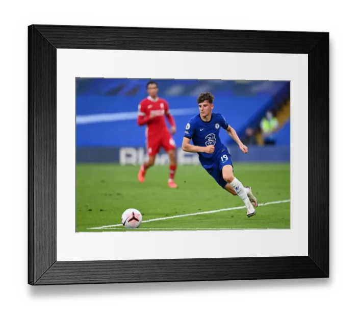Framed Print : Mason Mount Charges Forward: Chelsea vs Liverpool, Premier League 2020 Framed Print : Mason Mount Charges Forward: Chelsea vs Liverpool, Premier League 2020