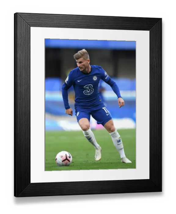 Framed Print : Chelsea vs Liverpool: Timo Werner Chases Victory at Stamford Bridge Framed Print : Chelsea vs Liverpool: Timo Werner Chases Victory at Stamford Bridge