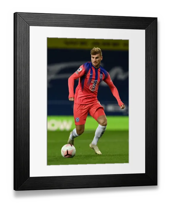 Framed Print : Chelsea's Timo Werner Scores in Empty Hawthorns Against West Bromwich Albion - Premier League, September 2020 Framed Print : Chelsea's Timo Werner Scores in Empty Hawthorns Against West Bromwich Albion - Premier League, September 2020