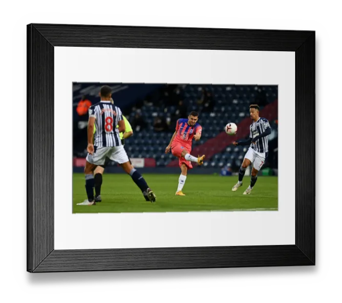 Framed Print : Behind Closed Doors: Mateo Kovacic in Action for Chelsea against West Bromwich Albion, Premier League (September 26, 2020)