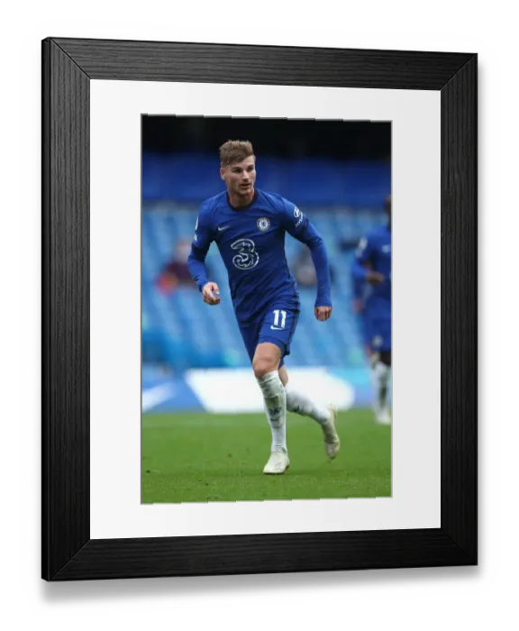 Framed Print : Chelsea vs Crystal Palace: Timo Werner in Action at Empty Stamford Bridge, Premier League 2020