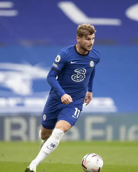 Chelsea vs Southampton: Timo Werner in Action at Empty Stamford Bridge, Premier League, October 2020