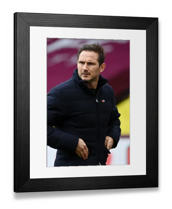 Framed Print : Frank Lampard Prepares Chelsea for Burnley Clash Amidst Empty Turf Moor