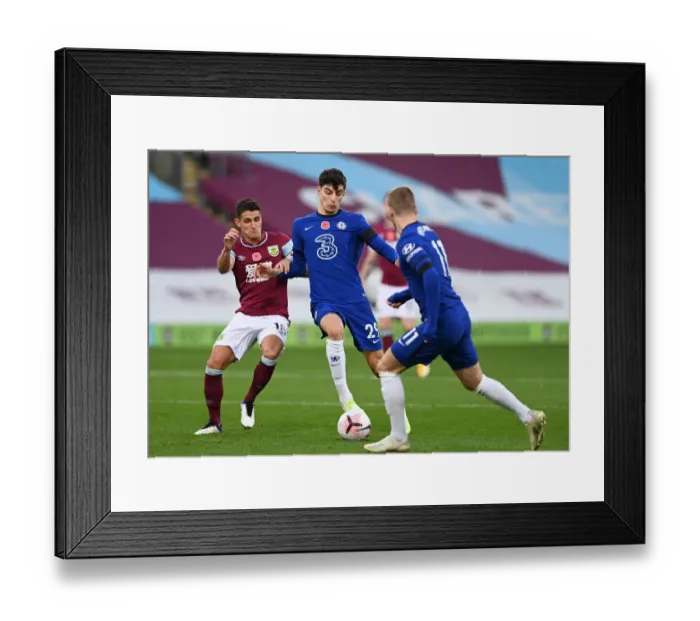Framed Print : Kai Havertz in Action: Chelsea vs. Burnley at Empty Turf Moor, Premier League, October 2020 Framed Print : Kai Havertz in Action: Chelsea vs. Burnley at Empty Turf Moor, Premier League, October 2020