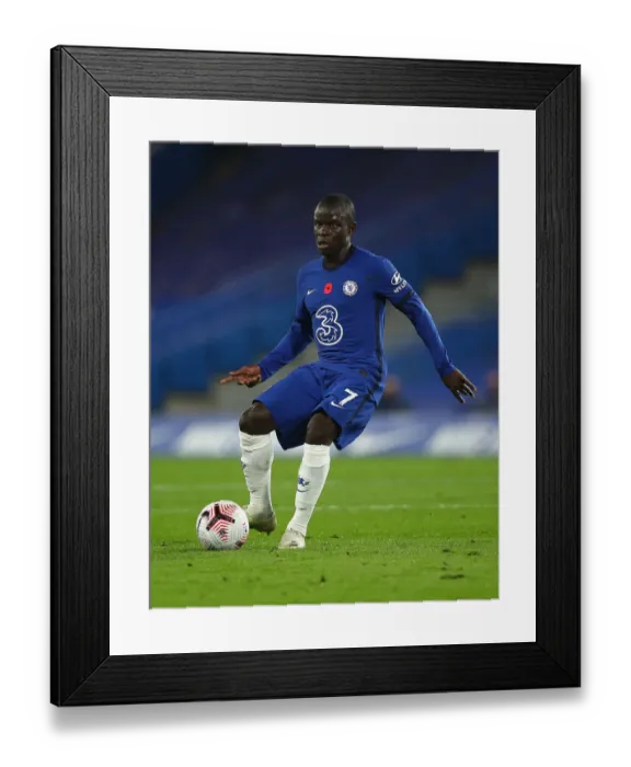 Framed Print : Chelsea's N'Golo Kante in Action against Sheffield United at Empty Stamford Bridge, Premier League 2020 Framed Print : Chelsea's N'Golo Kante in Action against Sheffield United at Empty Stamford Bridge, Premier League 2020