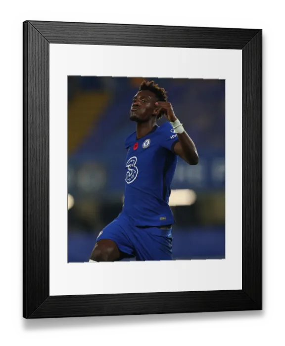 Framed Print : Tammy Abraham Scores First Goal for Chelsea Against Sheffield United in Empty Stamford Bridge Framed Print : Tammy Abraham Scores First Goal for Chelsea Against Sheffield United in Empty Stamford Bridge
