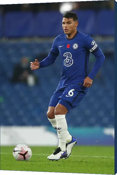 LONDON, ENGLAND - NOVEMBER 07: Thiago Silva of Chelsea in action during the Premier League match between Chelsea
