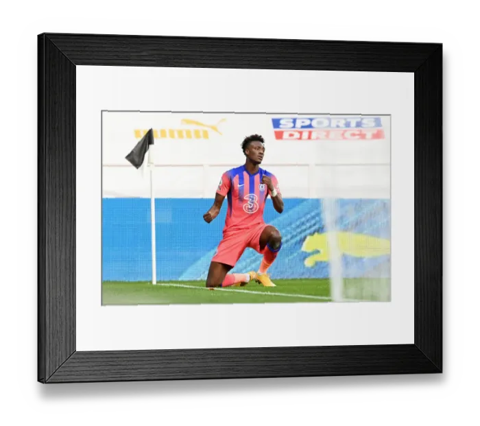 Framed Print : Tammy Abraham Scores for Chelsea in Empty St. James Park against Newcastle United Framed Print : Tammy Abraham Scores for Chelsea in Empty St. James Park against Newcastle United