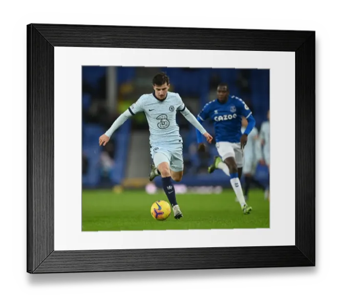 Framed Print : Mount's Determination: Everton vs. Chelsea, Premier League (12.12.20) Framed Print : Mount's Determination: Everton vs. Chelsea, Premier League (12.12.20)