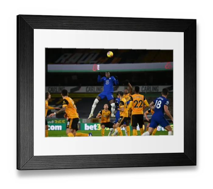 Framed Print : Chelsea's Kurt Zouma Heads the Ball in Empty Molineux Against Wolverhampton Wanderers - Premier League (15.12.20) Framed Print : Chelsea's Kurt Zouma Heads the Ball in Empty Molineux Against Wolverhampton Wanderers - Premier League (15.12.20)
