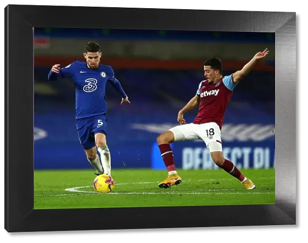 Jorginho in Action: Chelsea vs. West Ham United, Premier League, London, 2020
