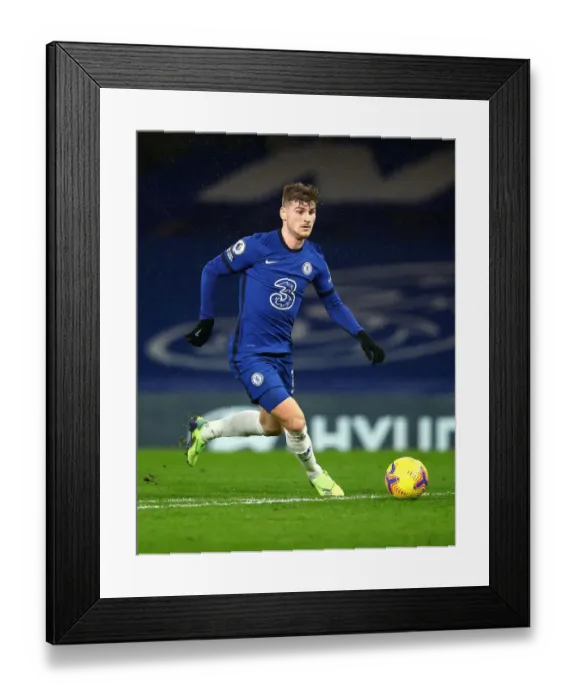 Framed Print : Chelsea vs West Ham United: Timo Werner in Action at Stamford Bridge, Premier League, London, December 2020 Framed Print : Chelsea vs West Ham United: Timo Werner in Action at Stamford Bridge, Premier League, London, December 2020