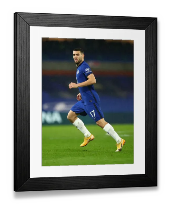 Framed Print : Chelsea's Mateo Kovacic in Action against West Ham United - Premier League, London