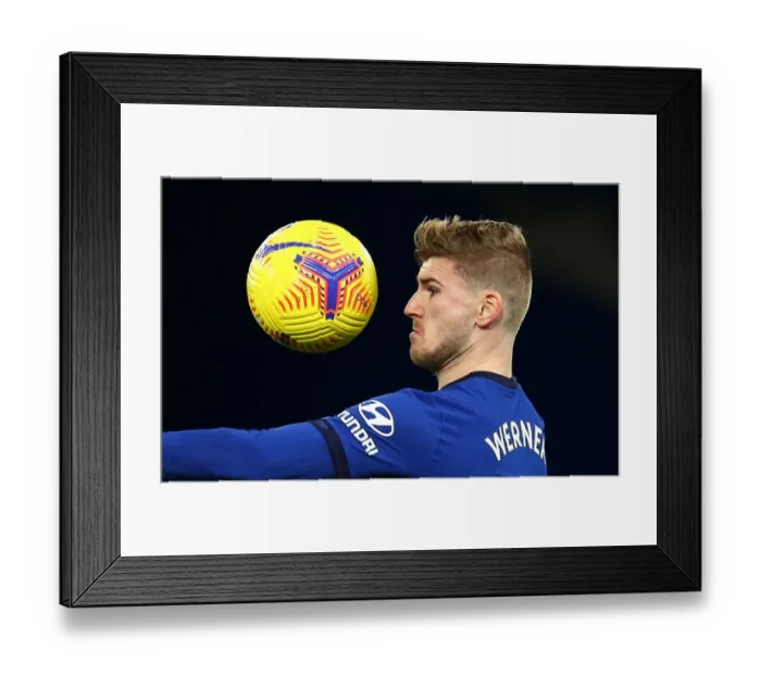 Framed Print : Chelsea's Timo Werner in Action against West Ham United - Premier League, London