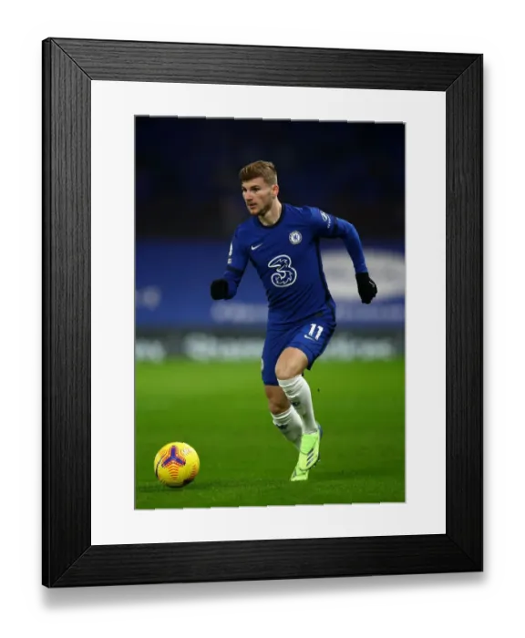 Framed Print : Timo Werner's Thrilling Performance: Chelsea Outshines West Ham United in Premier League Showdown (December 21, 2020) Framed Print : Timo Werner's Thrilling Performance: Chelsea Outshines West Ham United in Premier League Showdown (December 21, 2020)