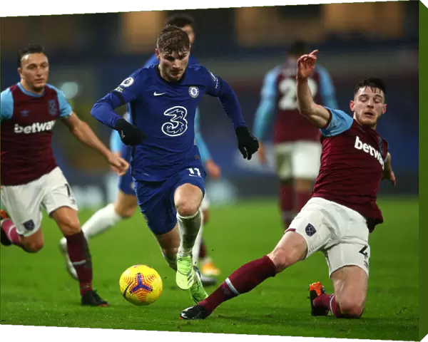 Timo Werner Escapes Declan Rice: Intense Moment from Chelsea vs. West Ham United (December 2020)