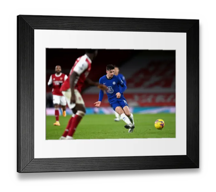 Framed Print : Mason Mount in Action: Arsenal vs. Chelsea, Premier League, London, 2020 Framed Print : Mason Mount in Action: Arsenal vs. Chelsea, Premier League, London, 2020