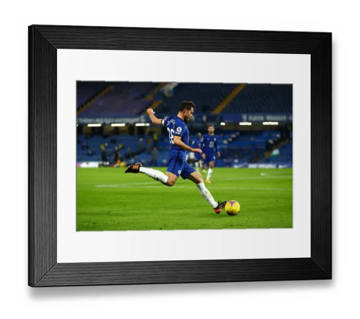 Framed Print : Chelsea vs Aston Villa: Premier League Showdown at Empty Stamford Bridge (December 2020)