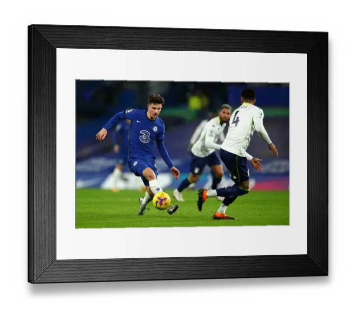 Framed Print : Premier League Showdown: Chelsea vs Aston Villa at Empty Stamford Bridge (December 2020)