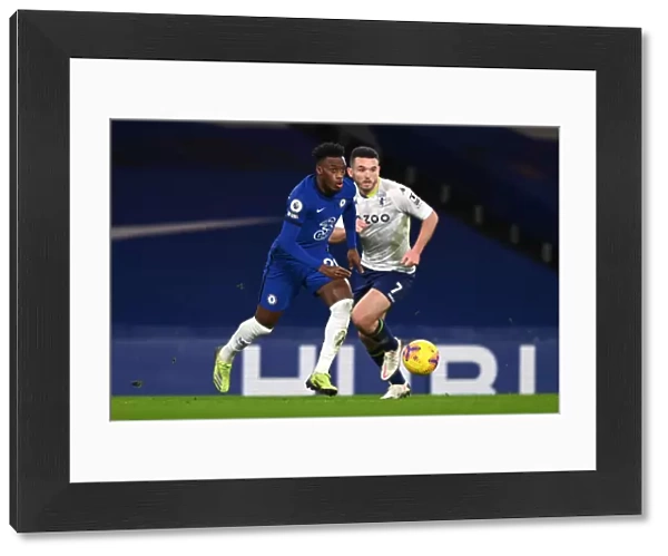 Chelsea vs Aston Villa: Callum Hudson-Odoi in Action at Empty Stamford Bridge, Premier League, December 2020