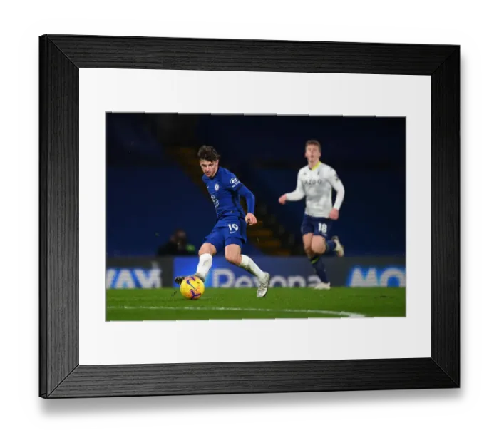 Framed Print : Chelsea vs Aston Villa - Mason Mount Focuses in Empty Stamford Bridge, Premier League, December 2020