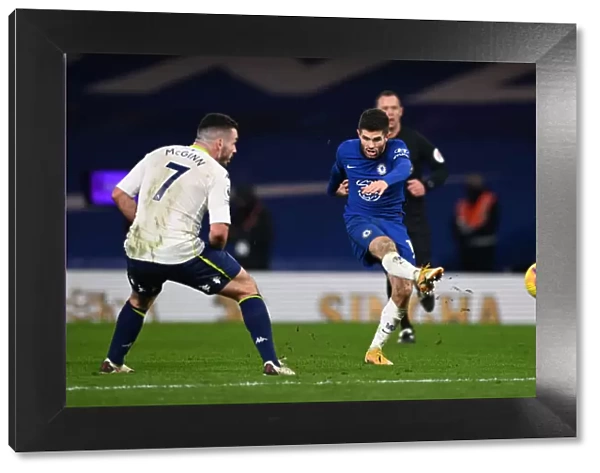 Christian Pulisic of Chelsea in Premier League Action Against Aston Villa, London (December 2020)