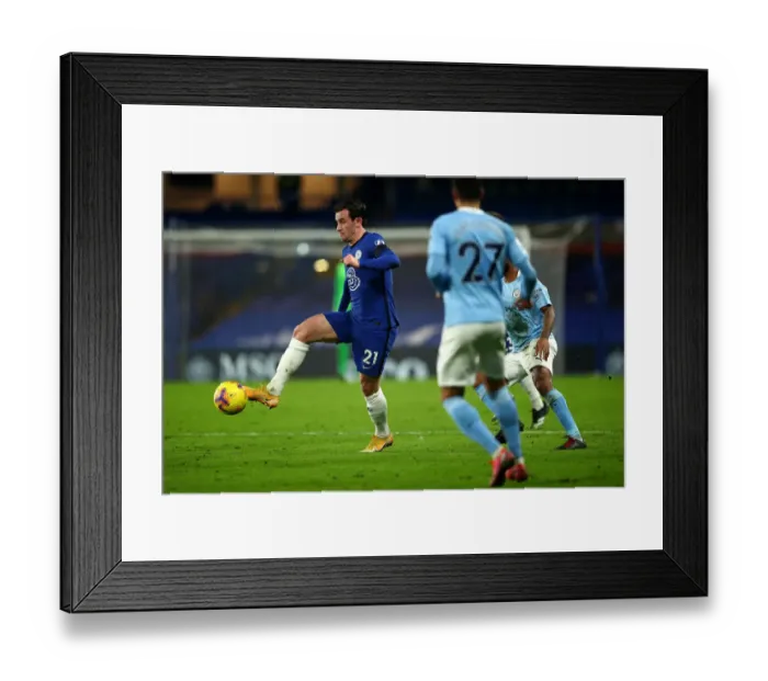 Framed Print : Chilwell in Action: Chelsea vs Manchester City, Premier League Framed Print : Chilwell in Action: Chelsea vs Manchester City, Premier League