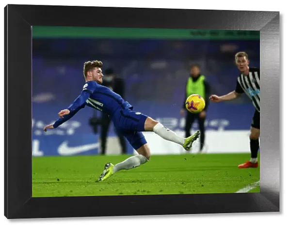 Timo Werner in Action at Empty Stamford Bridge: Chelsea vs Newcastle United, Premier League, February 2021