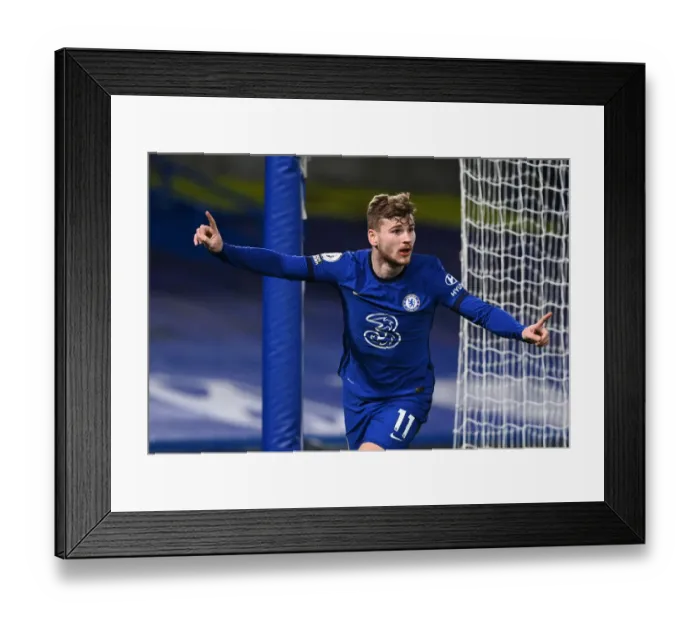 Framed Print : Timo Werner Scores: Chelsea vs Newcastle United, Premier League - London, England (February 15, 2021) Framed Print : Timo Werner Scores: Chelsea vs Newcastle United, Premier League - London, England (February 15, 2021)