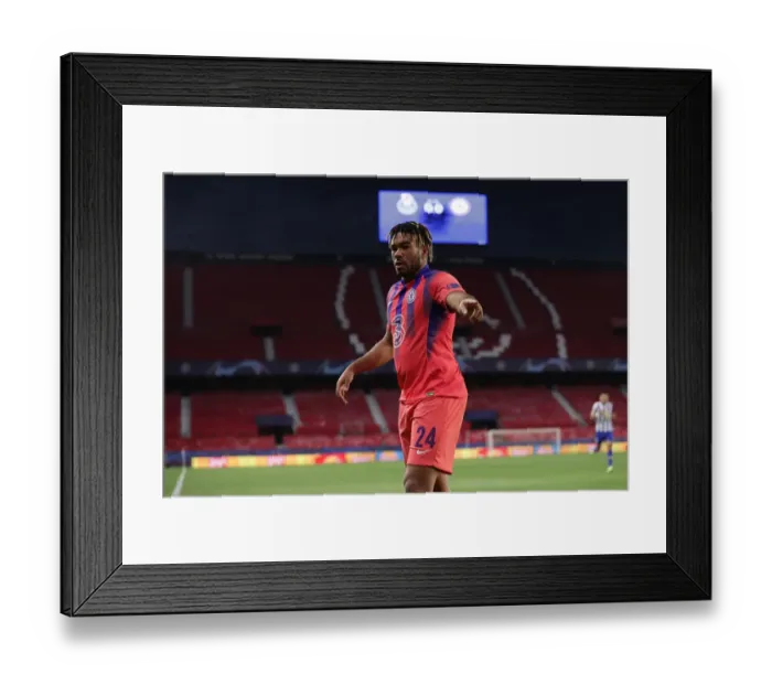 Framed Print : Empty Estadio Ramon Sanchez Pizjuan: Reece James of Chelsea in Quiet Quarterfinal Battle against FC Porto (April 2021) Framed Print : Empty Estadio Ramon Sanchez Pizjuan: Reece James of Chelsea in Quiet Quarterfinal Battle against FC Porto (April 2021)