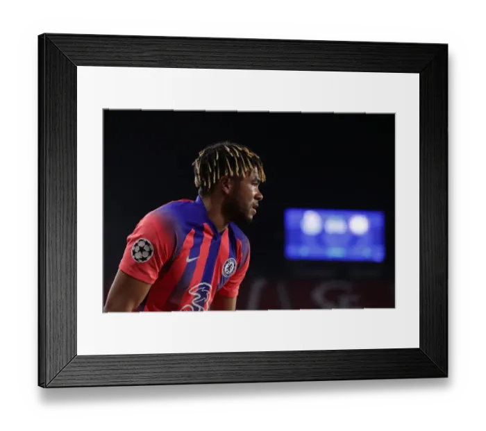 Framed Print : Reece James in Empty Estadio Ramon Sanchez Pizjuan: FC Porto vs. Chelsea FC, UEFA Champions League Quarterfinal (April 2021) Framed Print : Reece James in Empty Estadio Ramon Sanchez Pizjuan: FC Porto vs. Chelsea FC, UEFA Champions League Quarterfinal (April 2021)