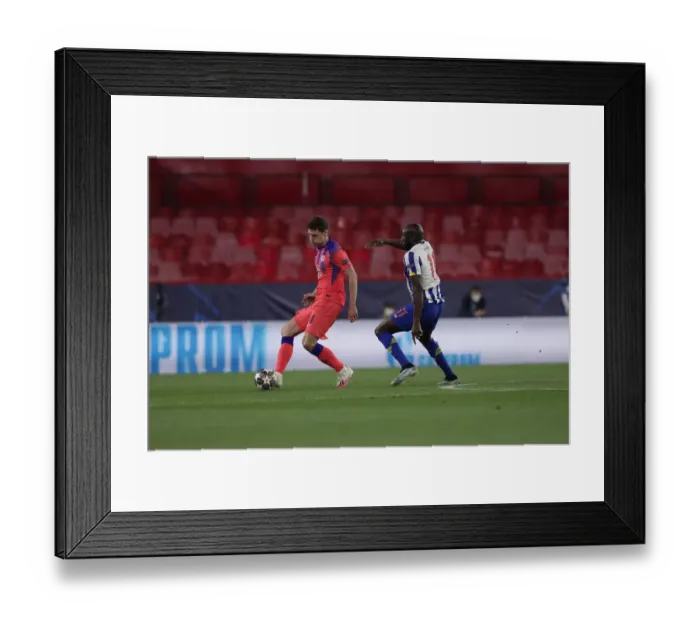 Framed Print : Andreas Christensen at Empty Estadio Ramon Sanchez Pizjuan: FC Porto vs. Chelsea FC, UEFA Champions League Quarterfinal Framed Print : Andreas Christensen at Empty Estadio Ramon Sanchez Pizjuan: FC Porto vs. Chelsea FC, UEFA Champions League Quarterfinal
