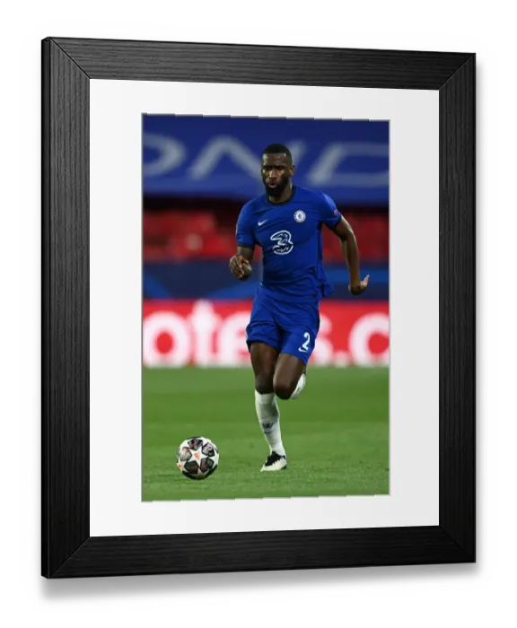 Framed Print : Chelsea's Antonio Ruediger in Empty Estadio Ramon Sanchez Pizjuan during UEFA Champions League Quarterfinal vs. Porto Framed Print : Chelsea's Antonio Ruediger in Empty Estadio Ramon Sanchez Pizjuan during UEFA Champions League Quarterfinal vs. Porto
