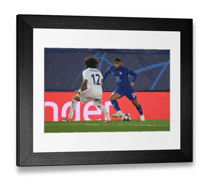 Framed Print : UEFA Champions League Semi-Final: Real Madrid vs. Chelsea - Reece James at Empty Estadio Alfredo Di Stefano Framed Print : UEFA Champions League Semi-Final: Real Madrid vs. Chelsea - Reece James at Empty Estadio Alfredo Di Stefano