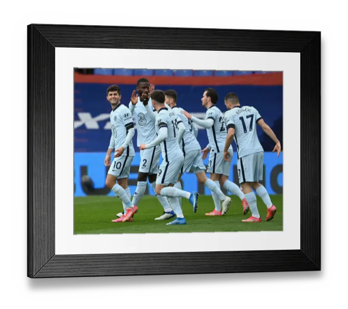 Framed Print : Christian Pulisic Scores Second Goal for Chelsea against Crystal Palace in Empty Selhurst Park, April 2021 Framed Print : Christian Pulisic Scores Second Goal for Chelsea against Crystal Palace in Empty Selhurst Park, April 2021