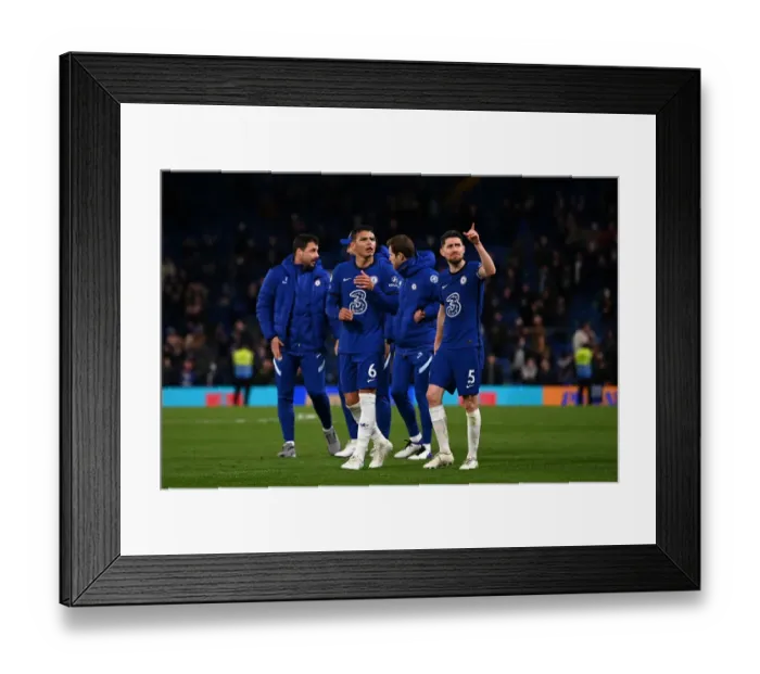 Framed Print : Chelsea Players Thiago Silva and Jorginho Celebrate Win Against Leicester City in Empty Stamford Bridge, Premier League 2021 Framed Print : Chelsea Players Thiago Silva and Jorginho Celebrate Win Against Leicester City in Empty Stamford Bridge, Premier League 2021