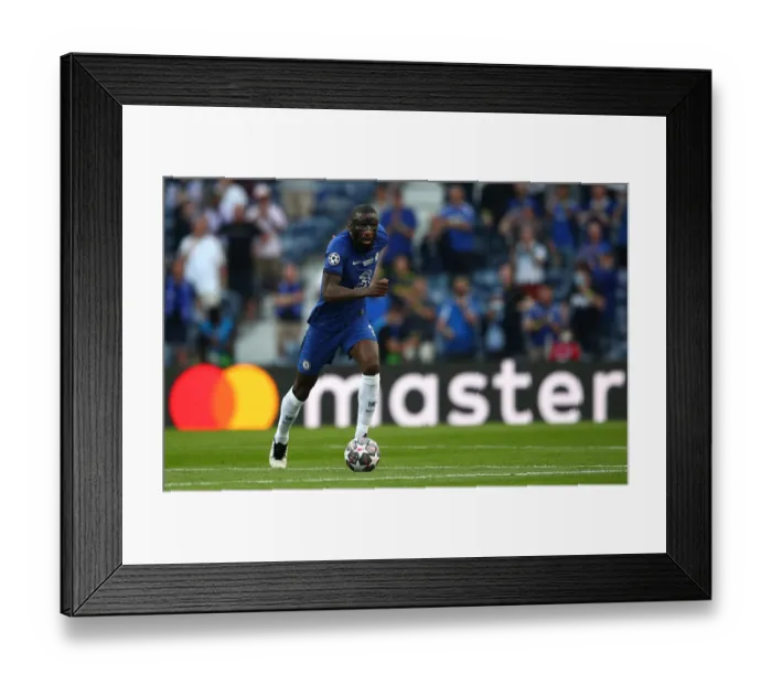 Framed Print : UEFA Champions League Final: Rudiger's Intense Performance - Manchester City vs. Chelsea, Porto Framed Print : UEFA Champions League Final: Rudiger's Intense Performance - Manchester City vs. Chelsea, Porto