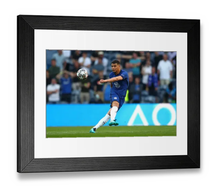 Framed Print : Thiago Silva in Action: Chelsea vs. Manchester City - UEFA Champions League Final, Porto 2021 (Champions League Title Clash: Thiago Silva's Intense Performance) Framed Print : Thiago Silva in Action: Chelsea vs. Manchester City - UEFA Champions League Final, Porto 2021 (Champions League Title Clash: Thiago Silva's Intense Performance)