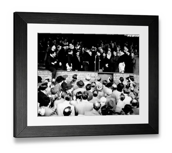 Framed Print : Chelsea FC: Champion's Moment - Ted Drake Congratulates Roy Bentley (1955)