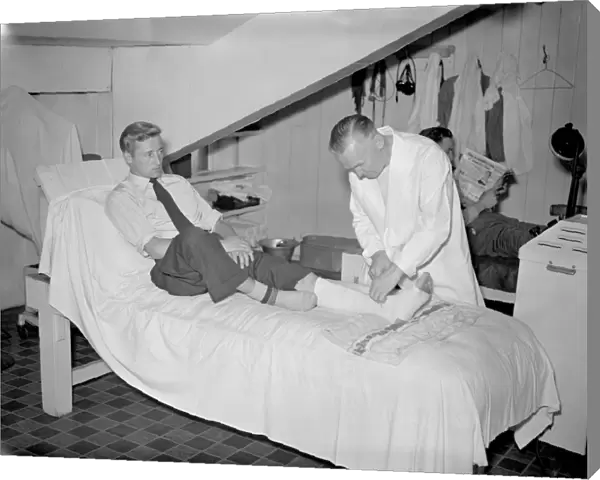 Chelsea Football Club: Trainer Jack Oxberry Working with Alan Rule during Training at Stamford Bridge