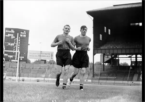 Chelsea Training: Roy Bentley and Peter Sillett